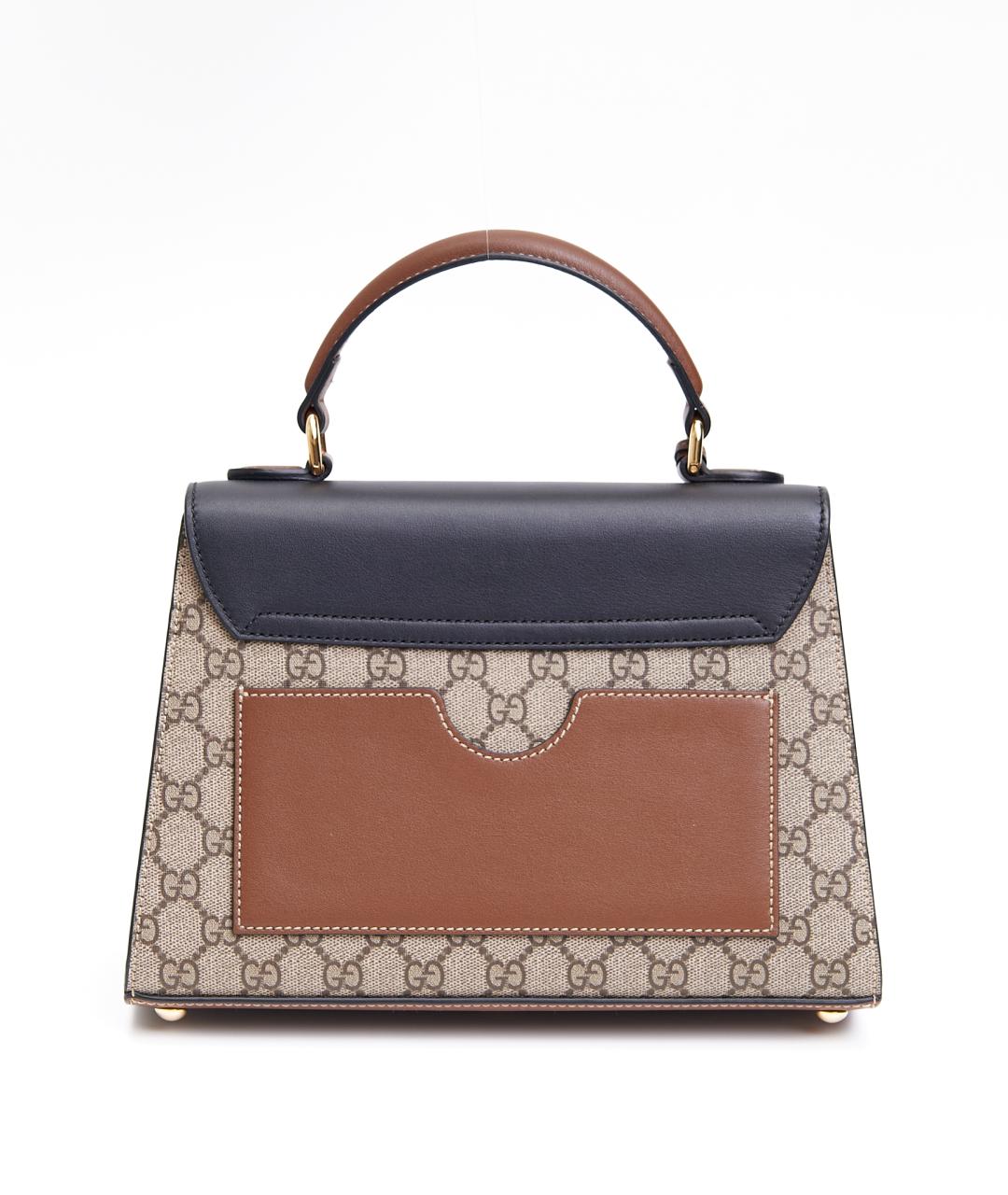 GUCCI Черная кожаная сумка с короткими ручками, фото 3