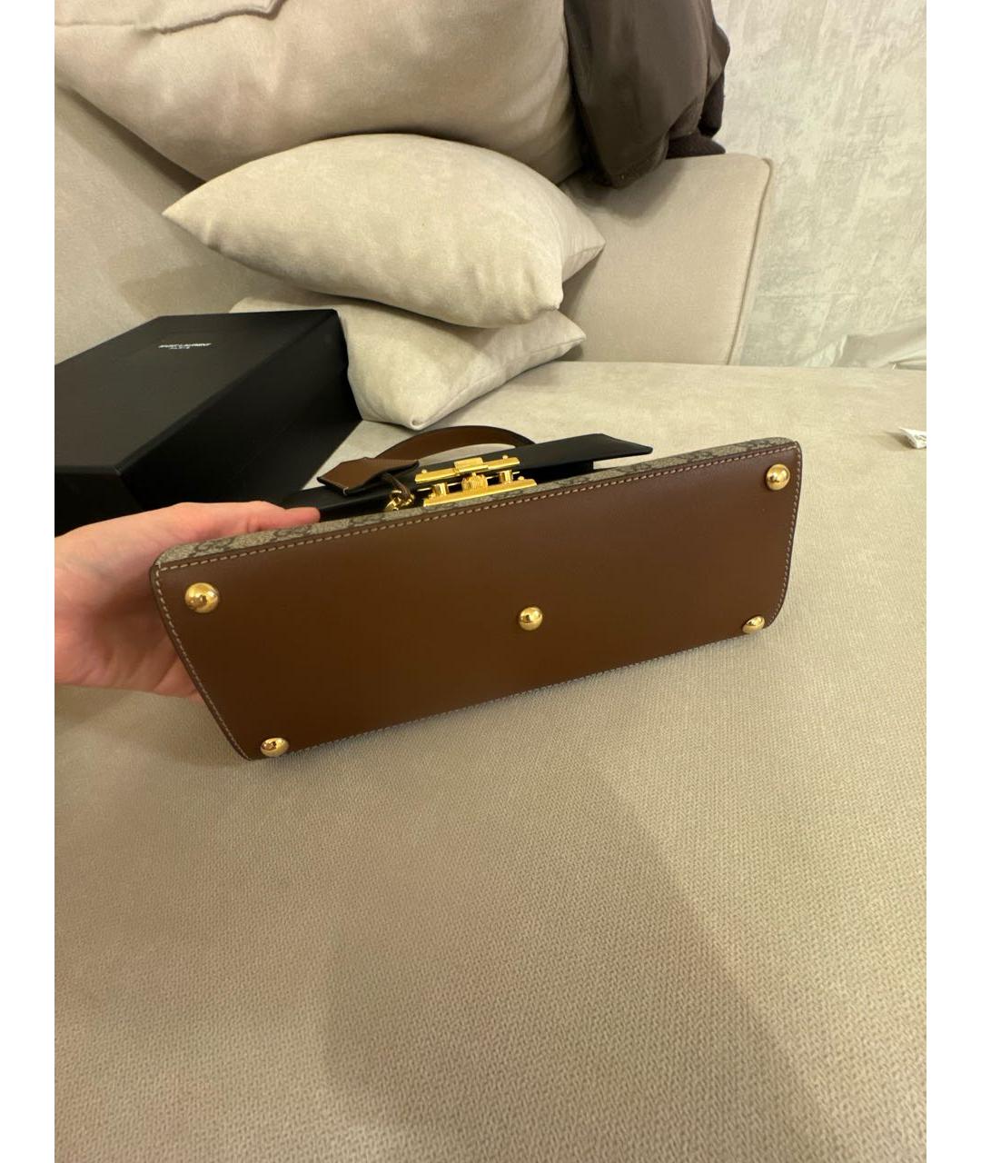 GUCCI Коричневая сумка с короткими ручками, фото 5
