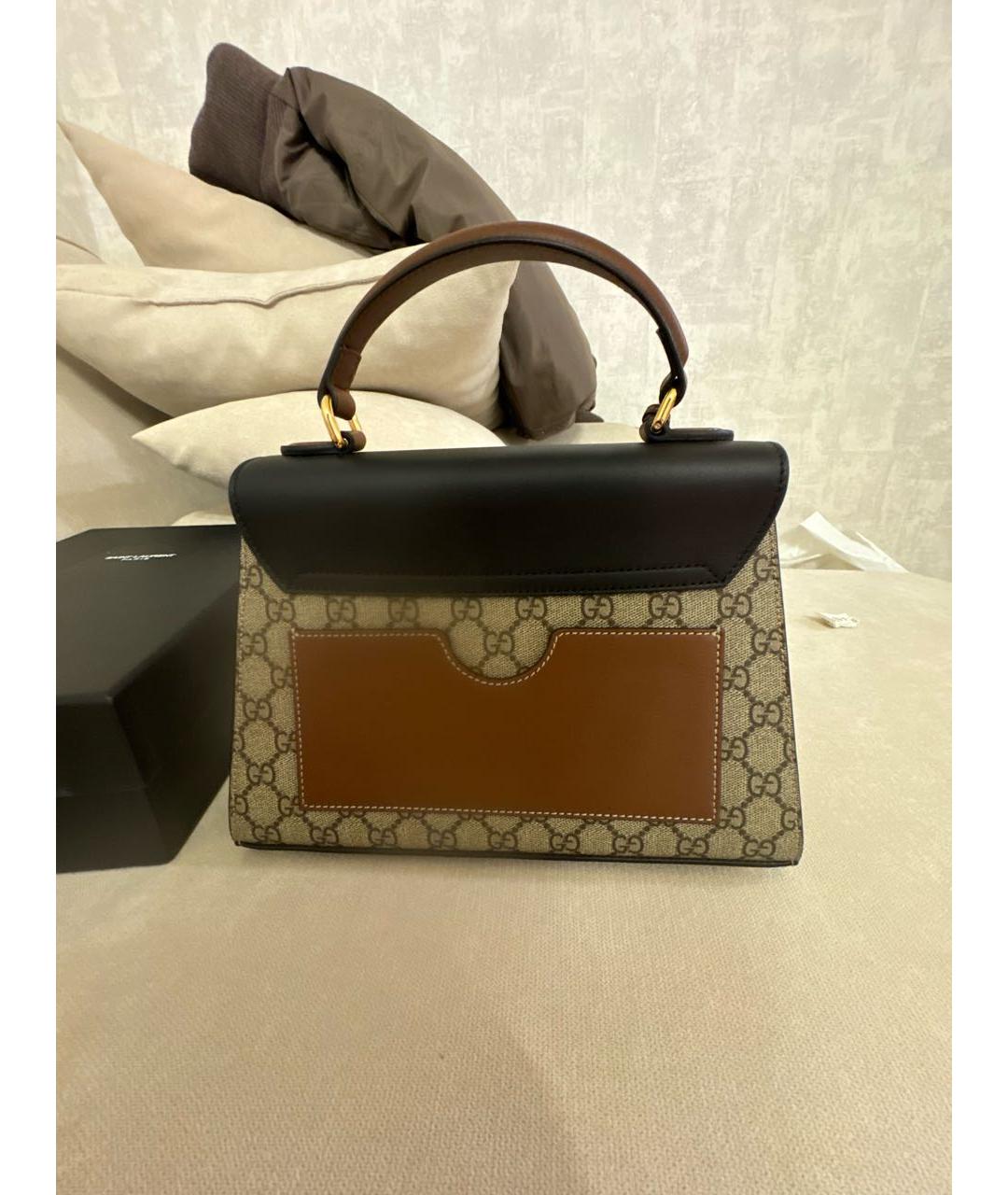 GUCCI Коричневая сумка с короткими ручками, фото 3