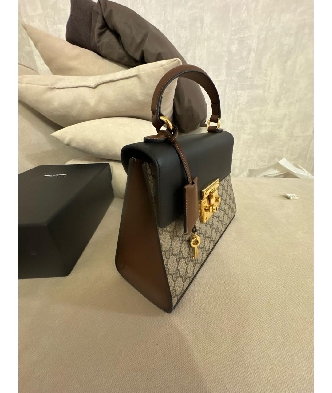 GUCCI Коричневая сумка с короткими ручками, фото 2