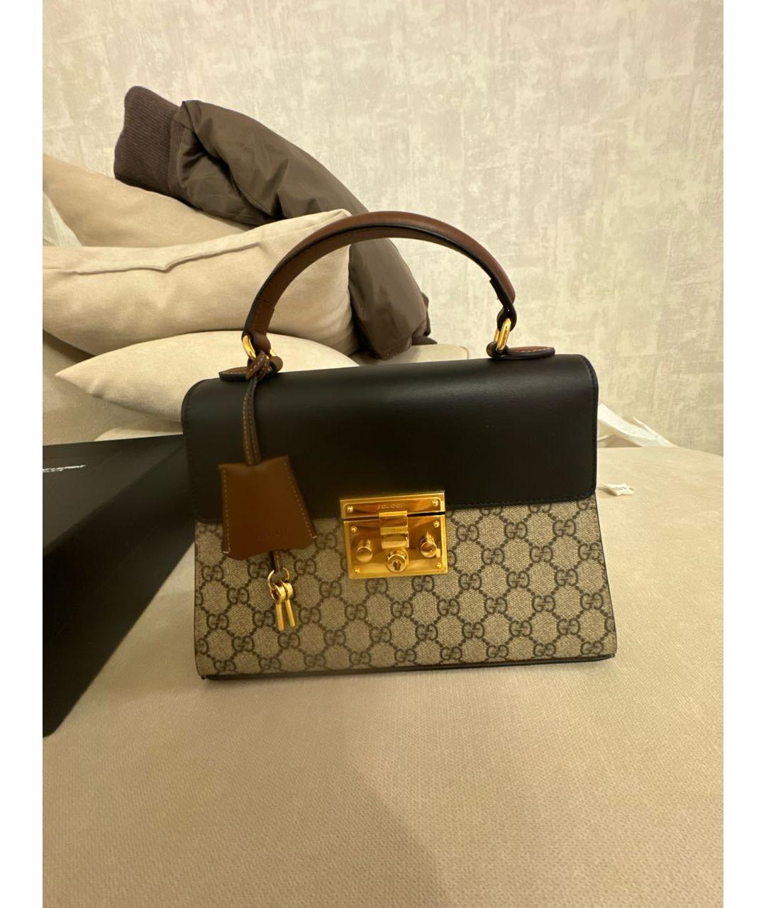 GUCCI Коричневая сумка с короткими ручками, фото 8