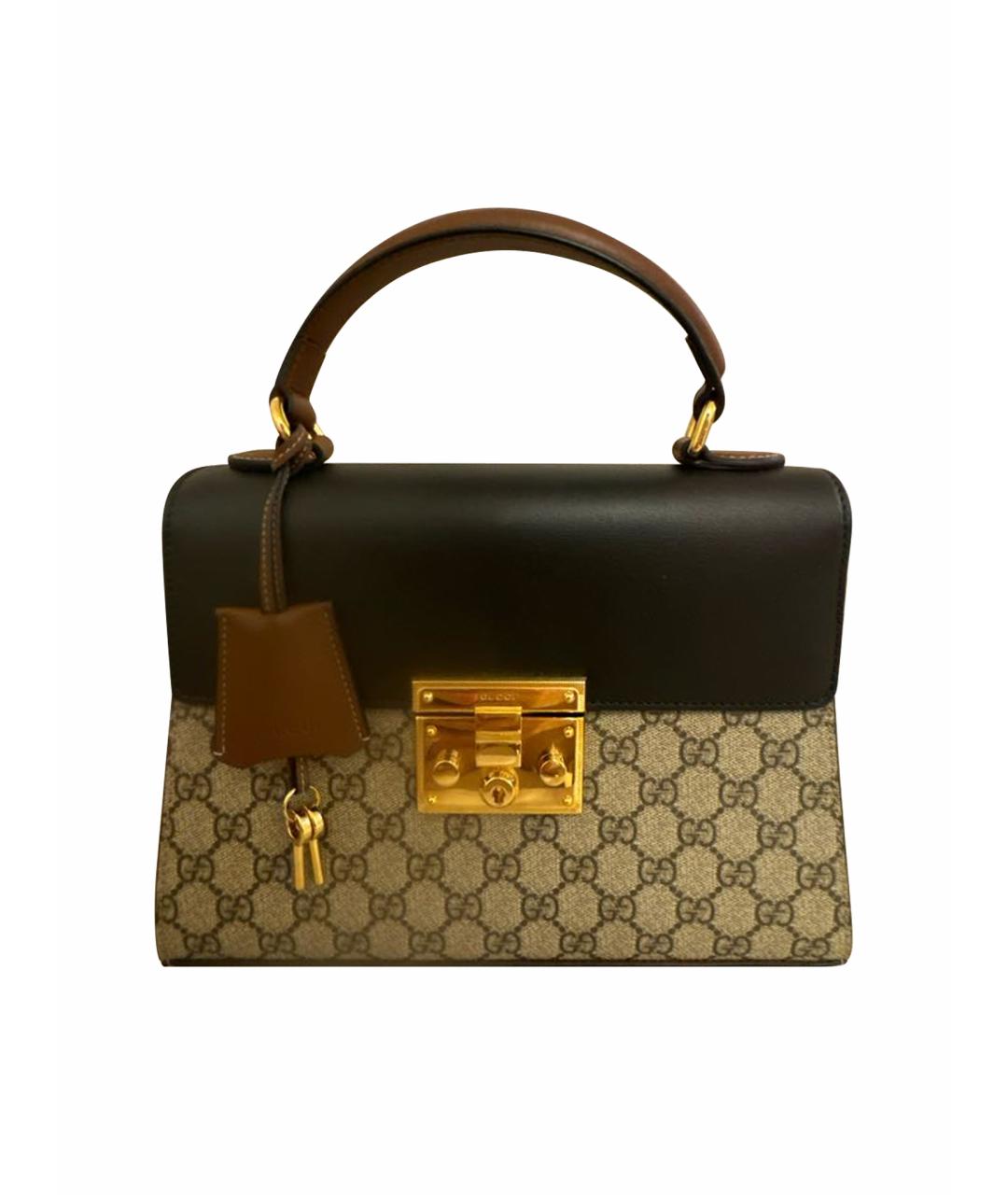 GUCCI Коричневая сумка с короткими ручками, фото 1