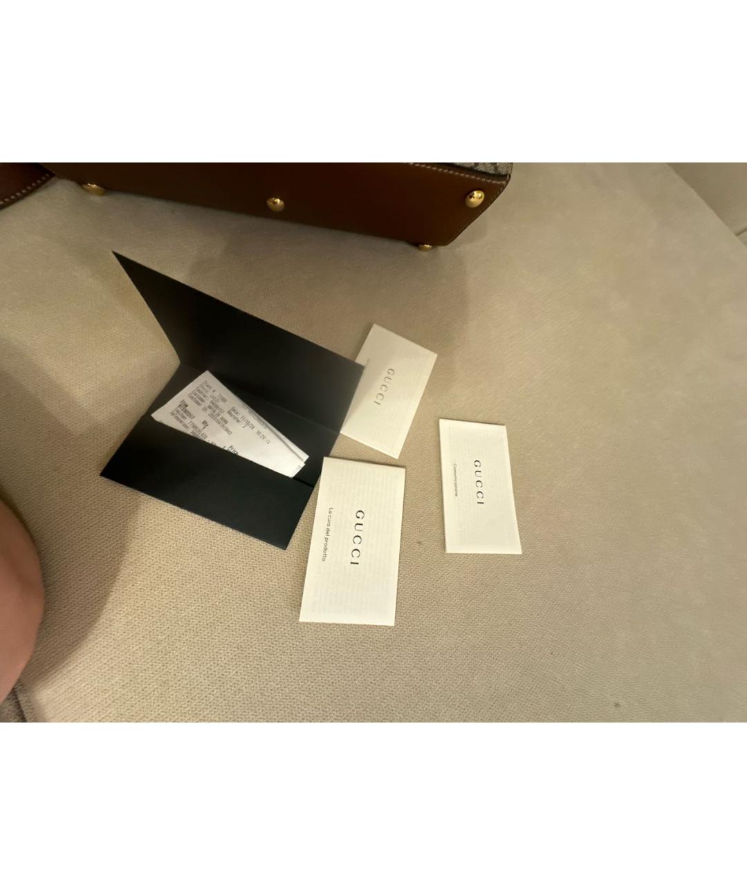 GUCCI Коричневая сумка с короткими ручками, фото 7