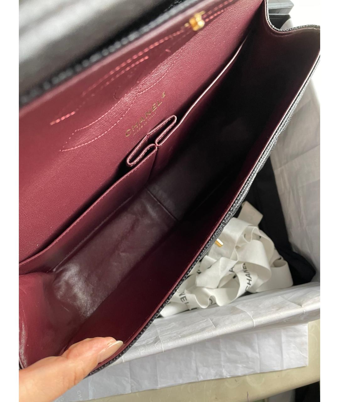 CHANEL Черная кожаная сумка через плечо, фото 6