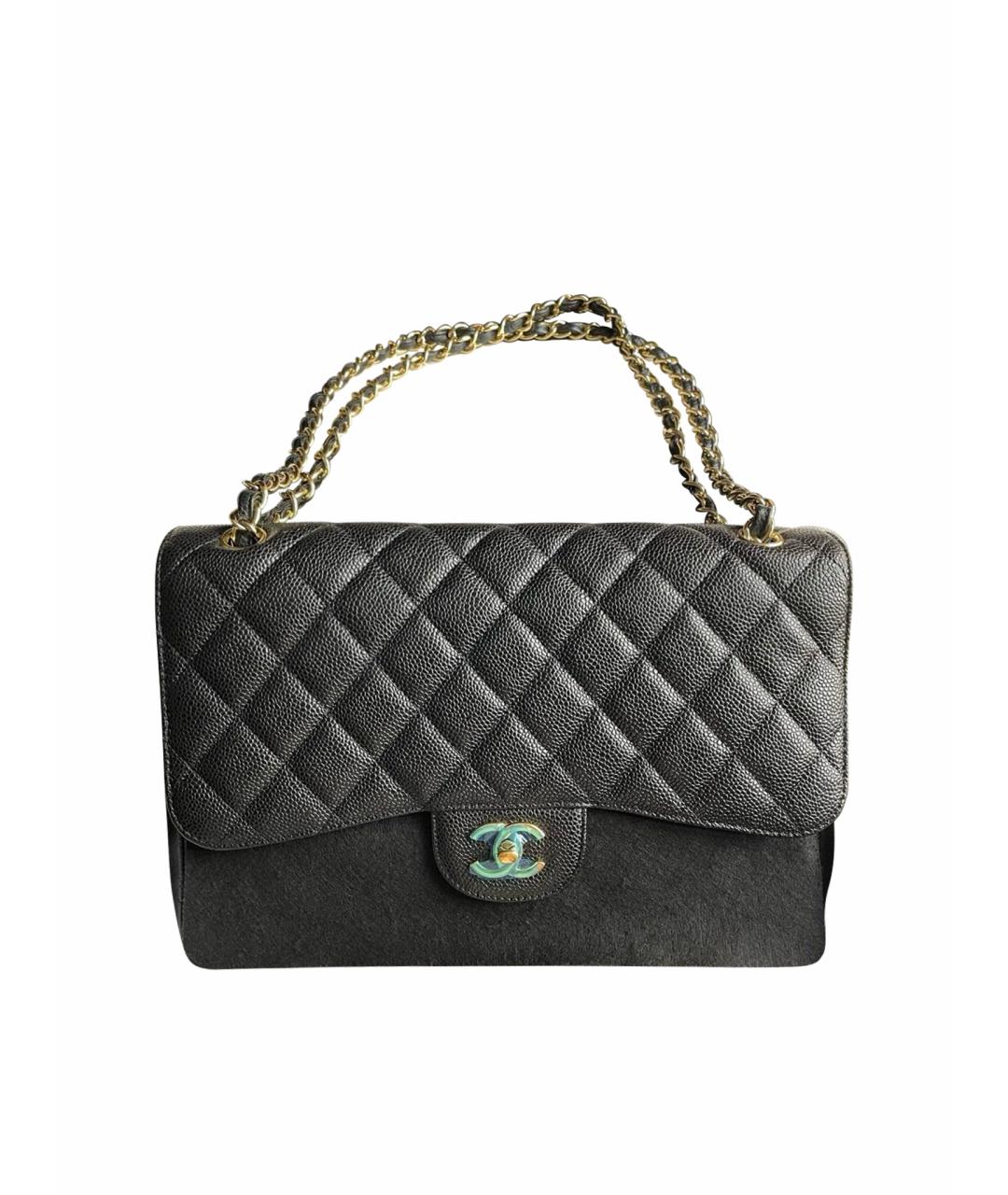 CHANEL Черная кожаная сумка через плечо, фото 1