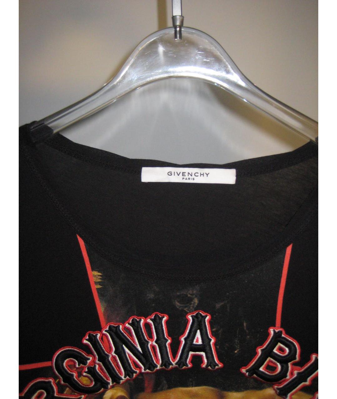 GIVENCHY Черная хлопко-эластановая футболка, фото 4