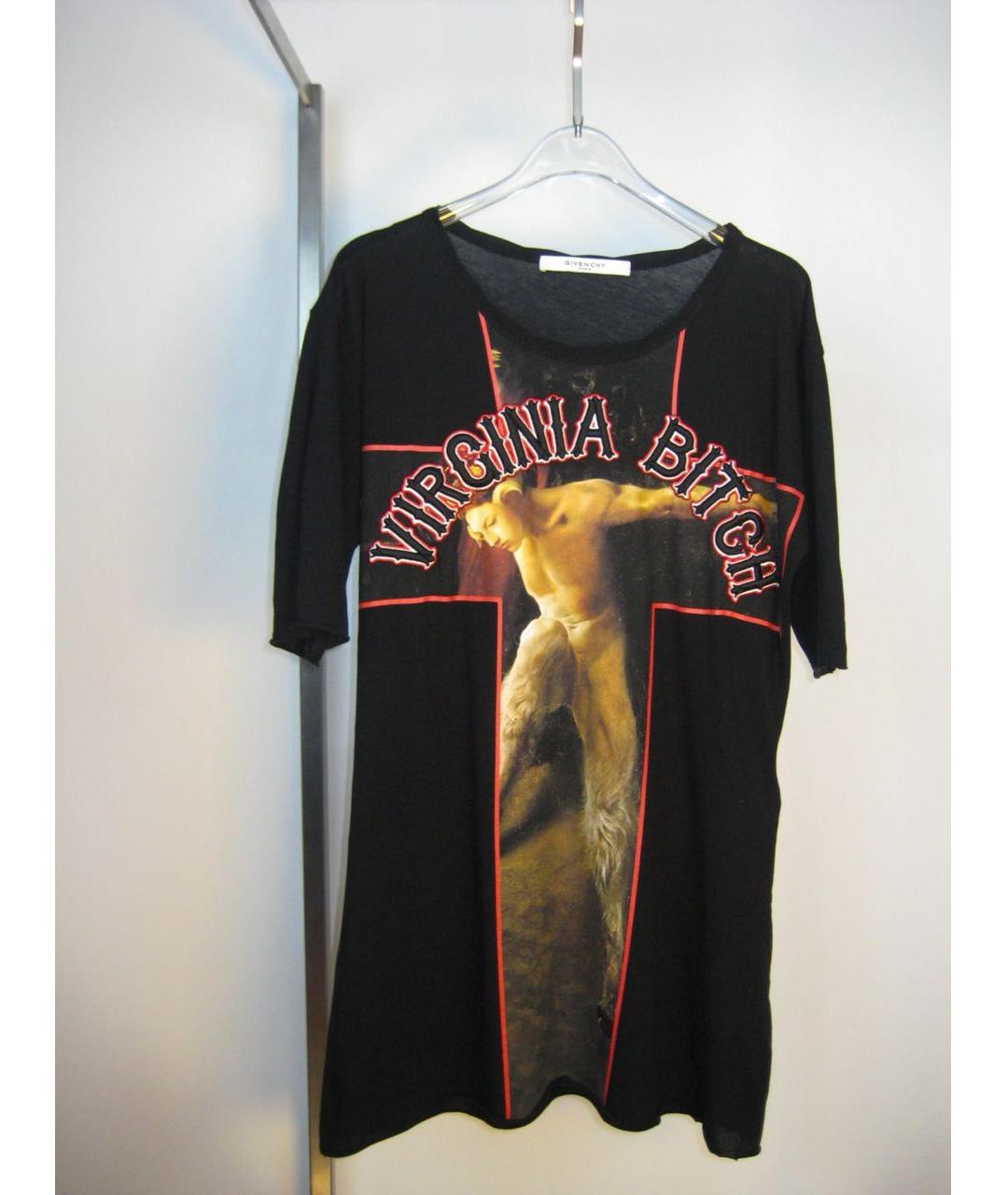 GIVENCHY Черная хлопко-эластановая футболка, фото 7