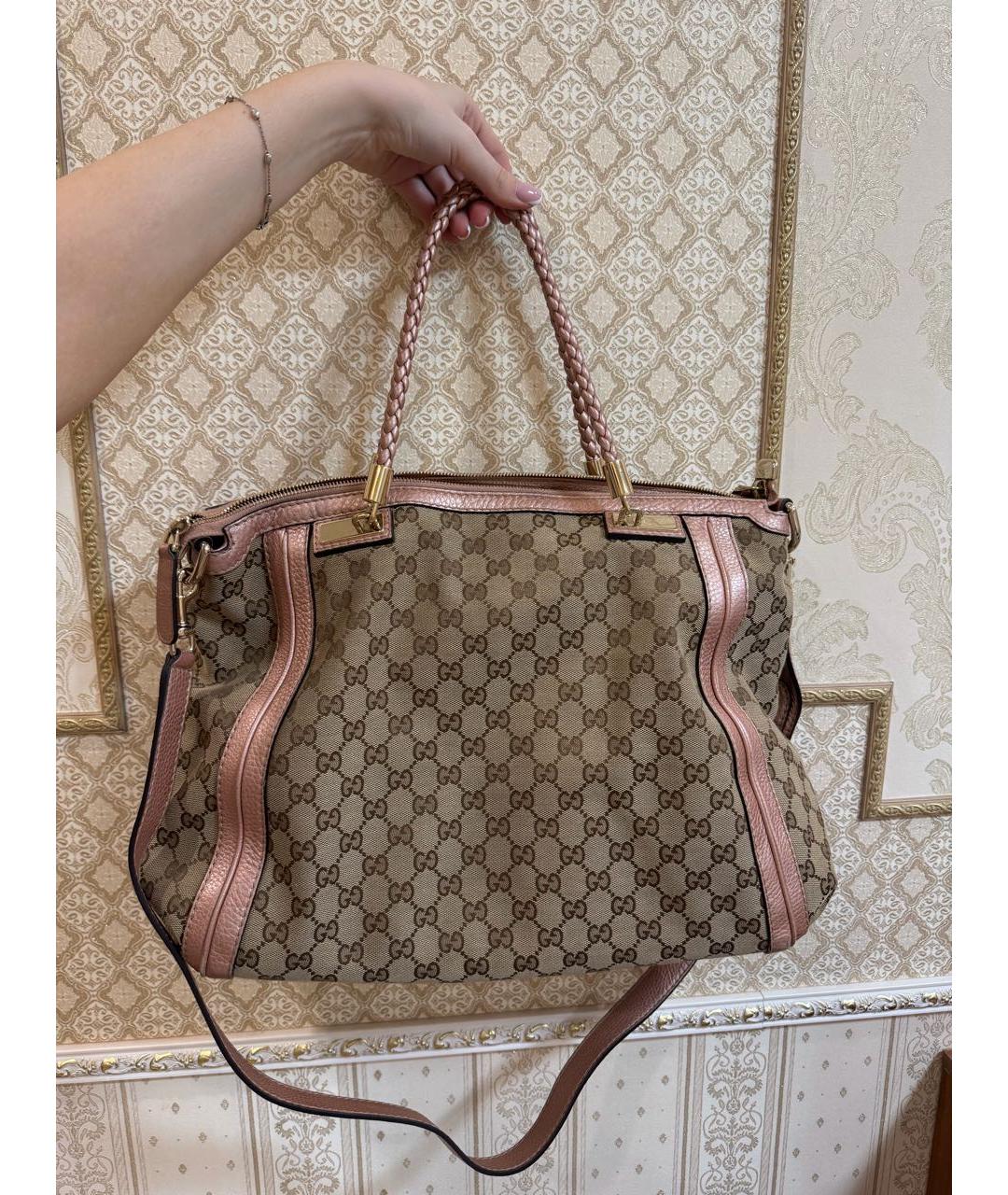 GUCCI Бежевая сумка тоут, фото 3