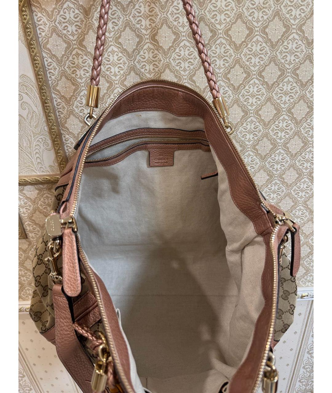 GUCCI Бежевая сумка тоут, фото 4