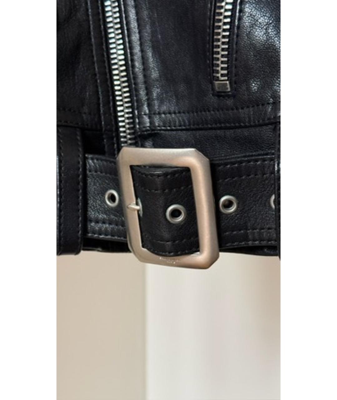 SAINT LAURENT Черная кожаная куртка, фото 7