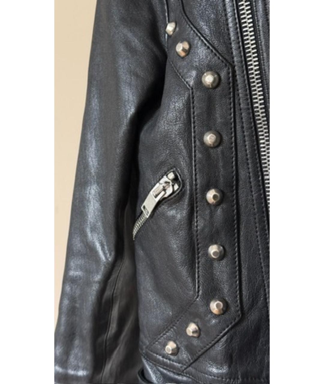 SAINT LAURENT Черная кожаная куртка, фото 5