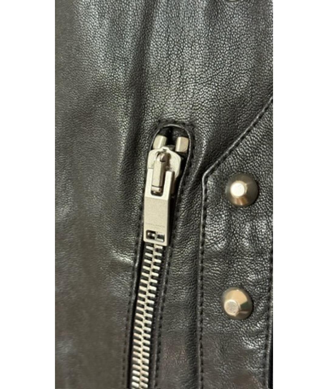 SAINT LAURENT Черная кожаная куртка, фото 6