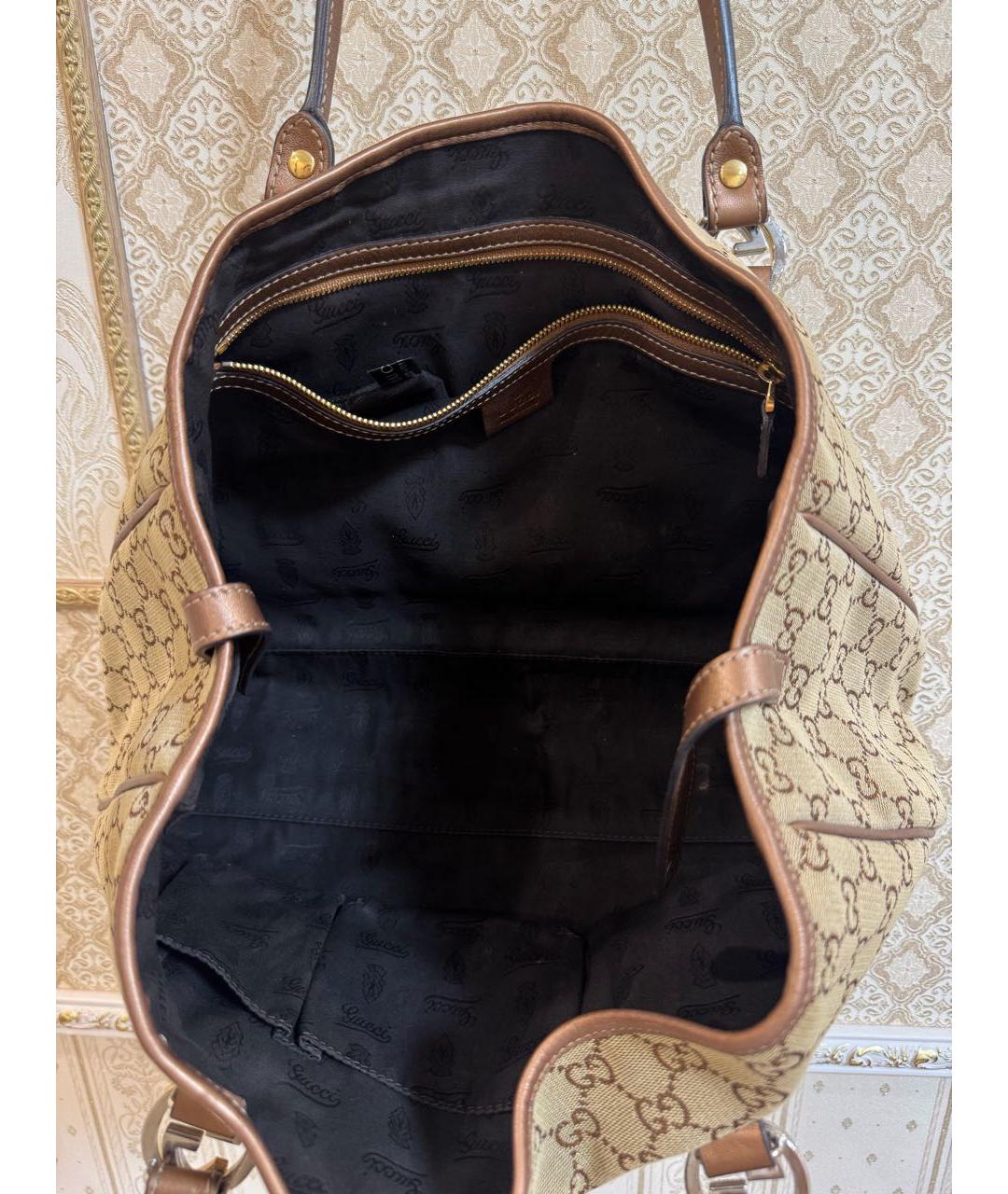 GUCCI Бежевая сумка тоут, фото 4