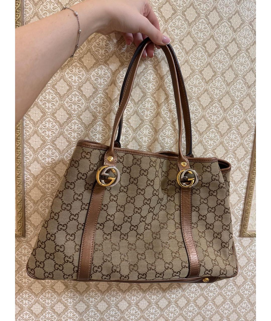 GUCCI Бежевая сумка тоут, фото 3