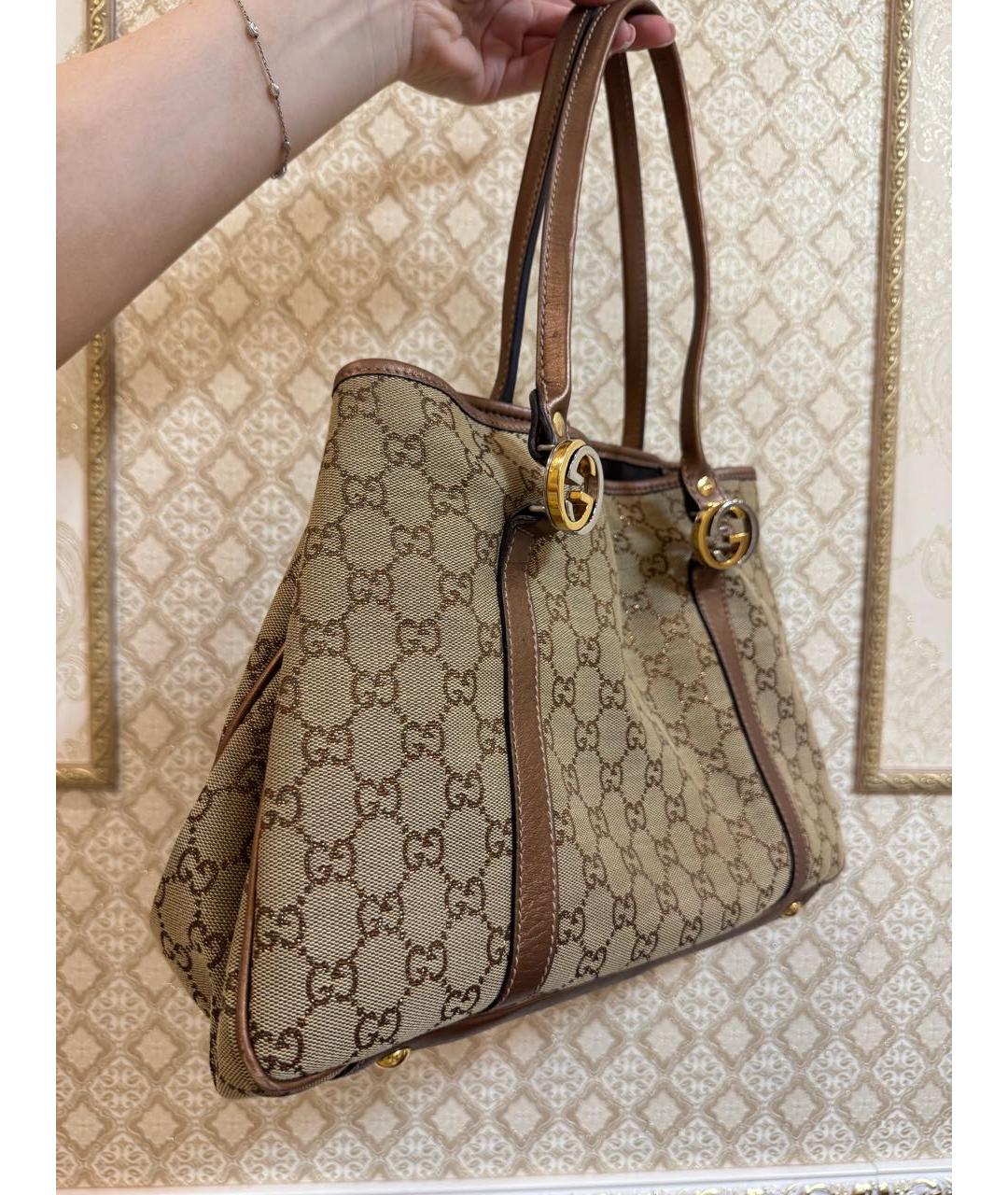 GUCCI Бежевая сумка тоут, фото 2