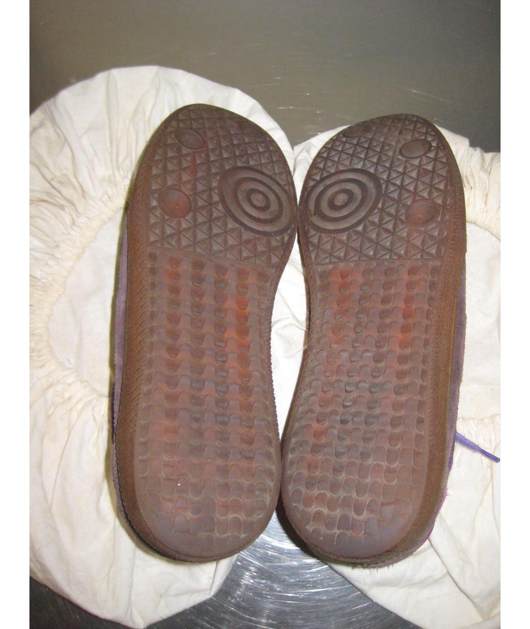 MAISON MARGIELA Фиолетовые замшевые низкие кроссовки / кеды, фото 7