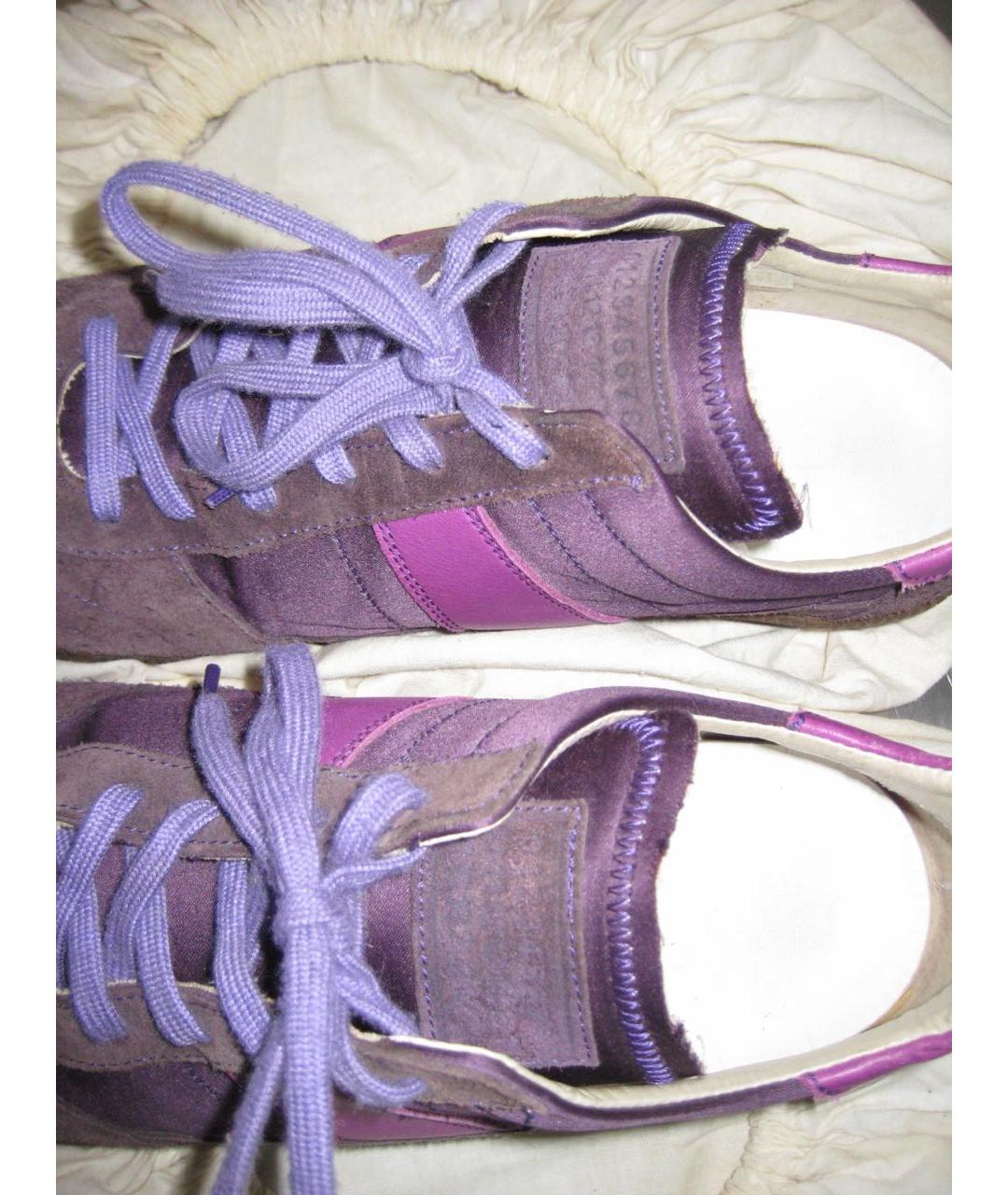 MAISON MARGIELA Фиолетовые замшевые низкие кроссовки / кеды, фото 6
