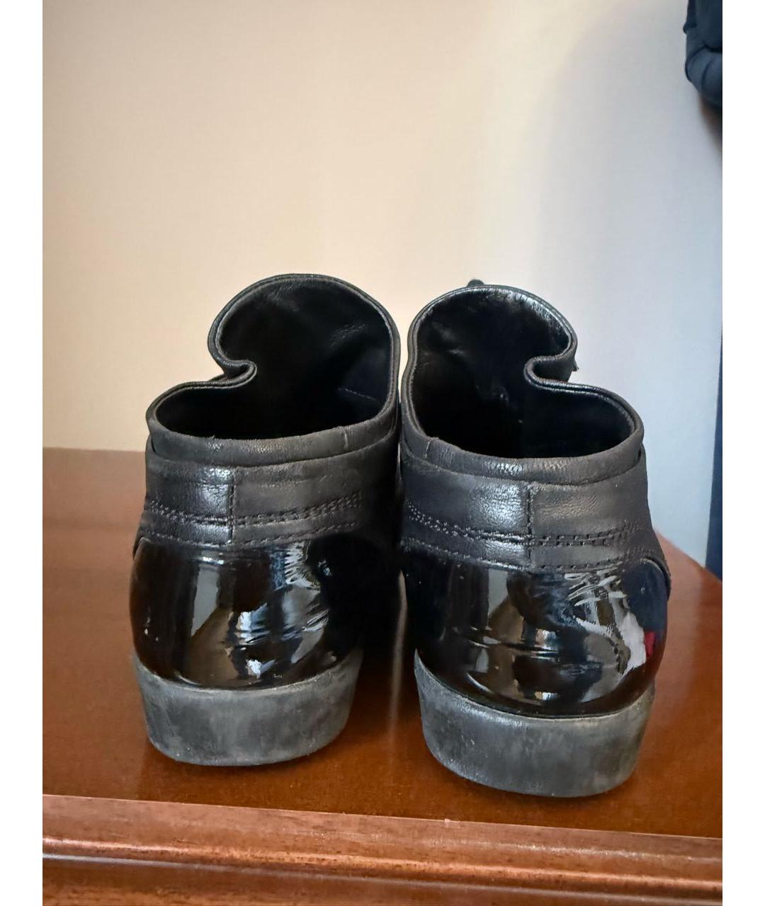 CHANEL Черные кожаные кеды, фото 4