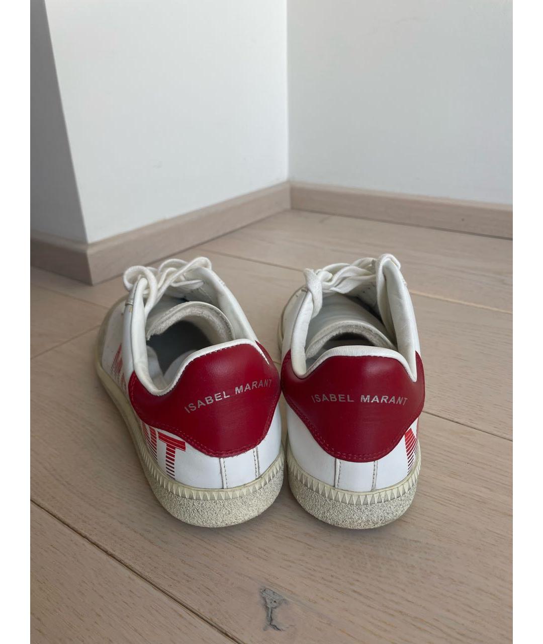 ISABEL MARANT Белые кожаные кроссовки, фото 4