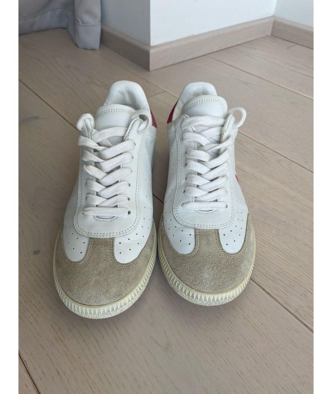 ISABEL MARANT Белые кожаные кроссовки, фото 2