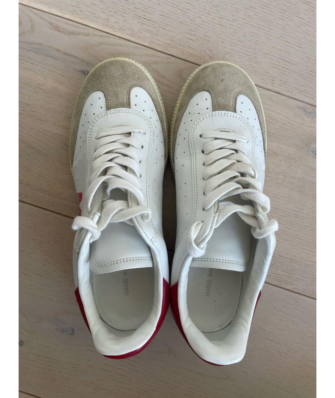 ISABEL MARANT Белые кожаные кроссовки, фото 3