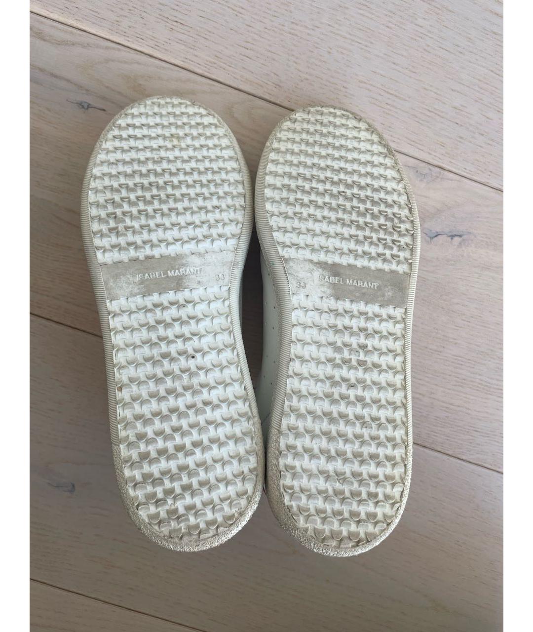 ISABEL MARANT Белые кожаные кроссовки, фото 6