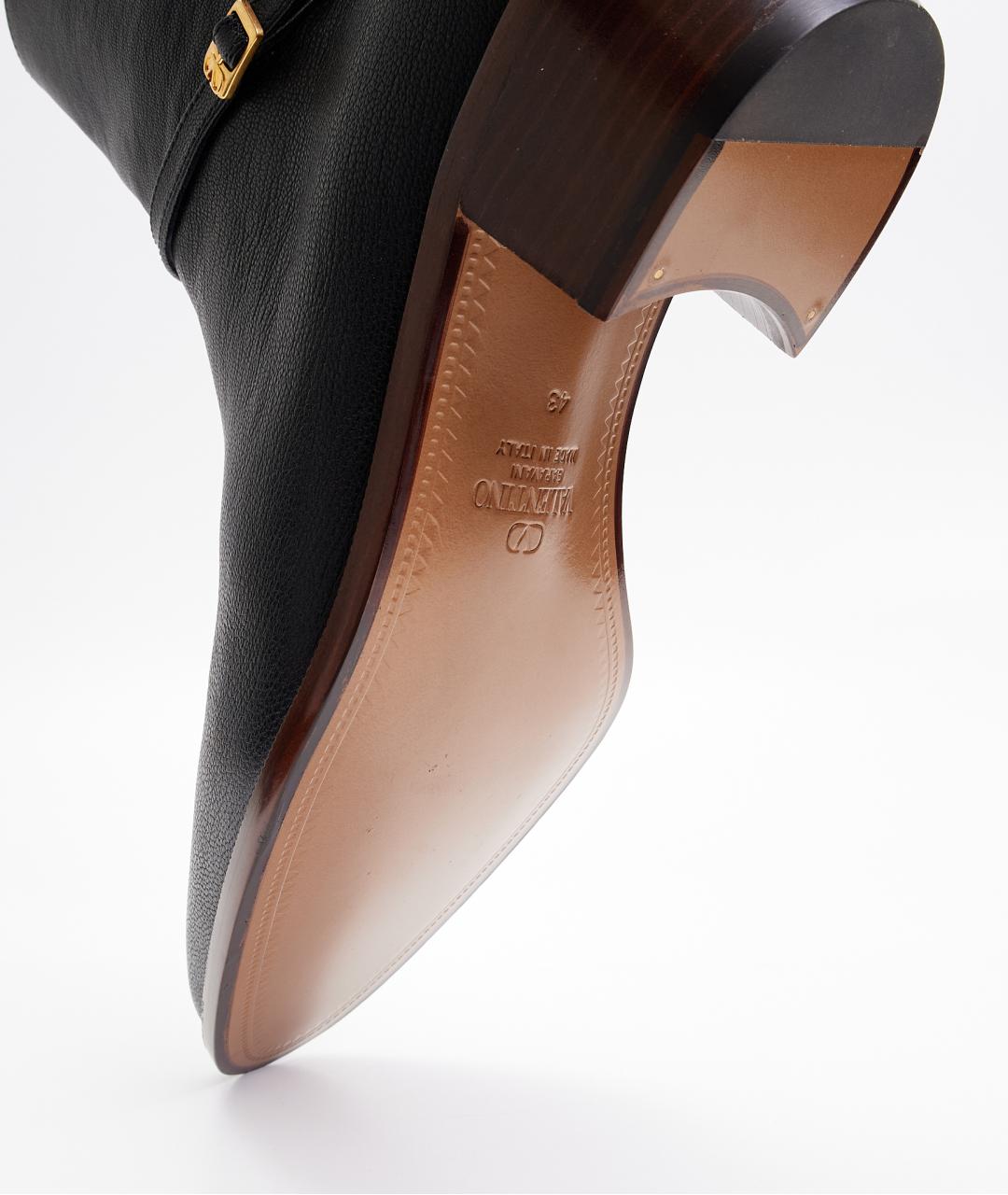 VALENTINO Черные кожаные низкие ботинки, фото 6