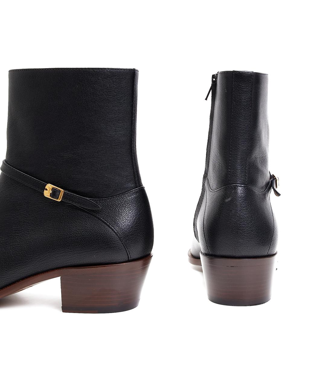 VALENTINO Черные кожаные низкие ботинки, фото 3