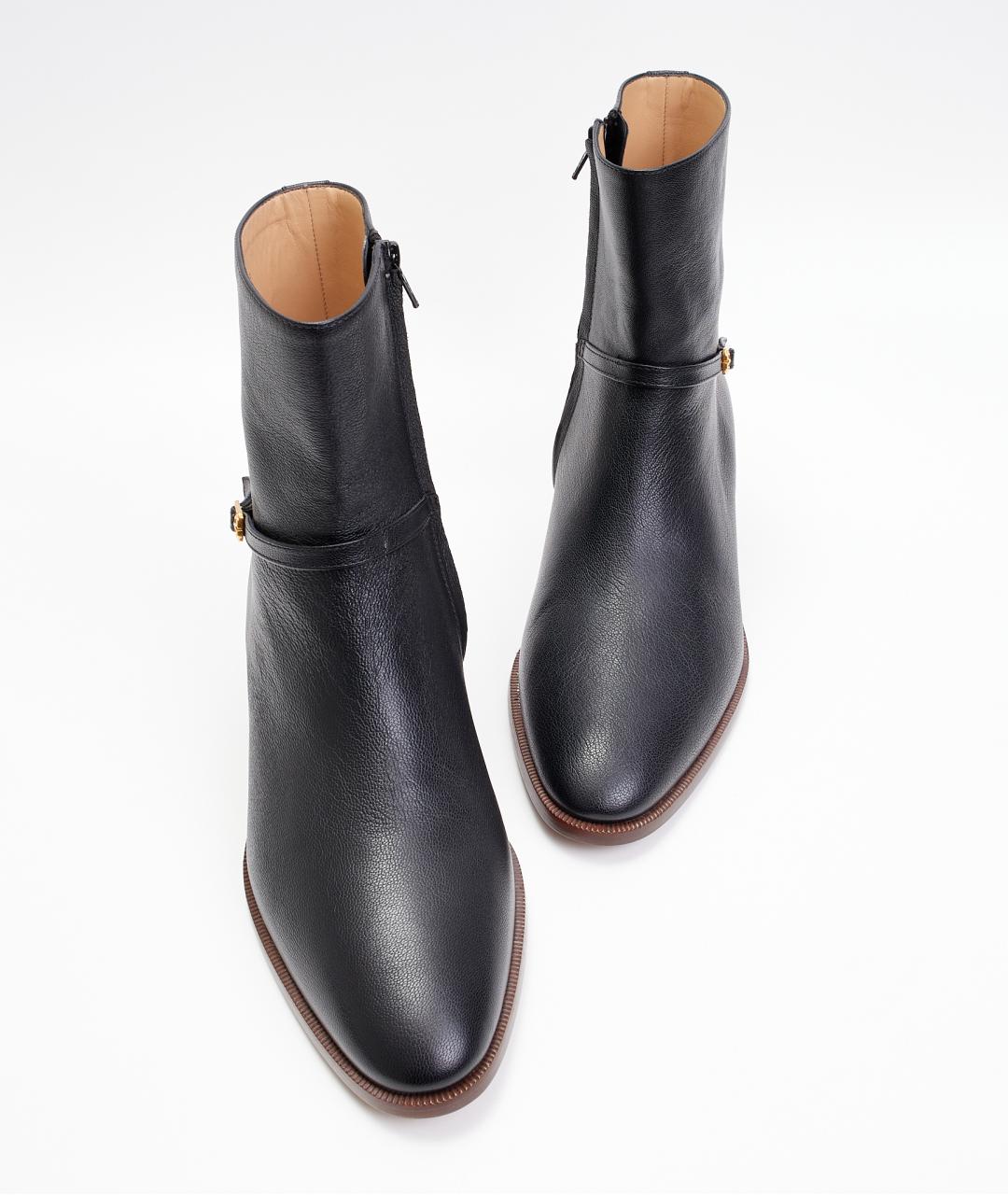 VALENTINO Черные кожаные низкие ботинки, фото 5