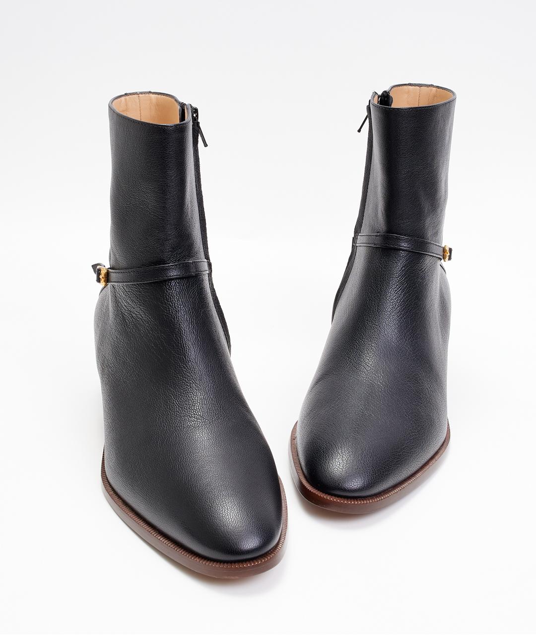 VALENTINO Черные кожаные низкие ботинки, фото 4