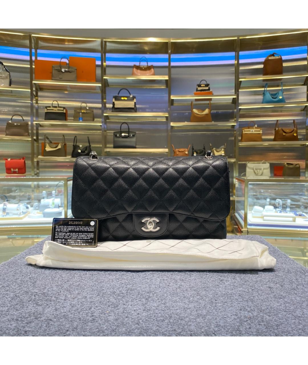 CHANEL Черная кожаная сумка через плечо, фото 8