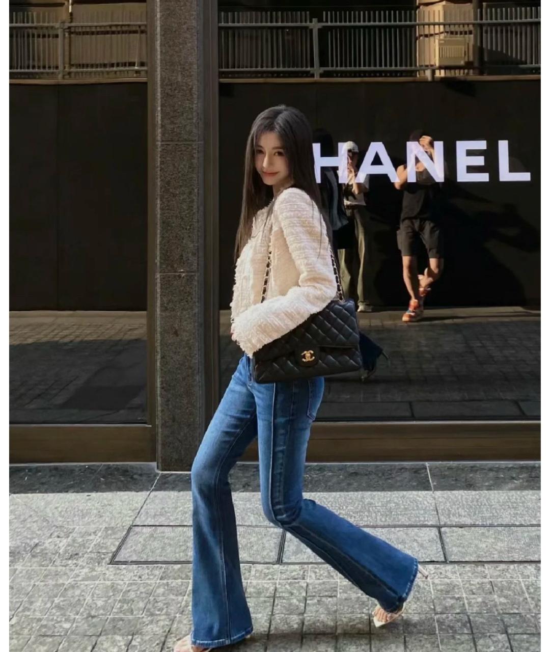 CHANEL Черная кожаная сумка через плечо, фото 6