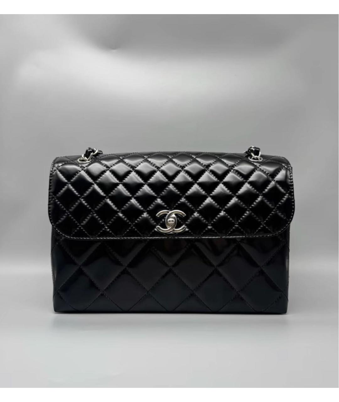 CHANEL Черная кожаная сумка через плечо, фото 2