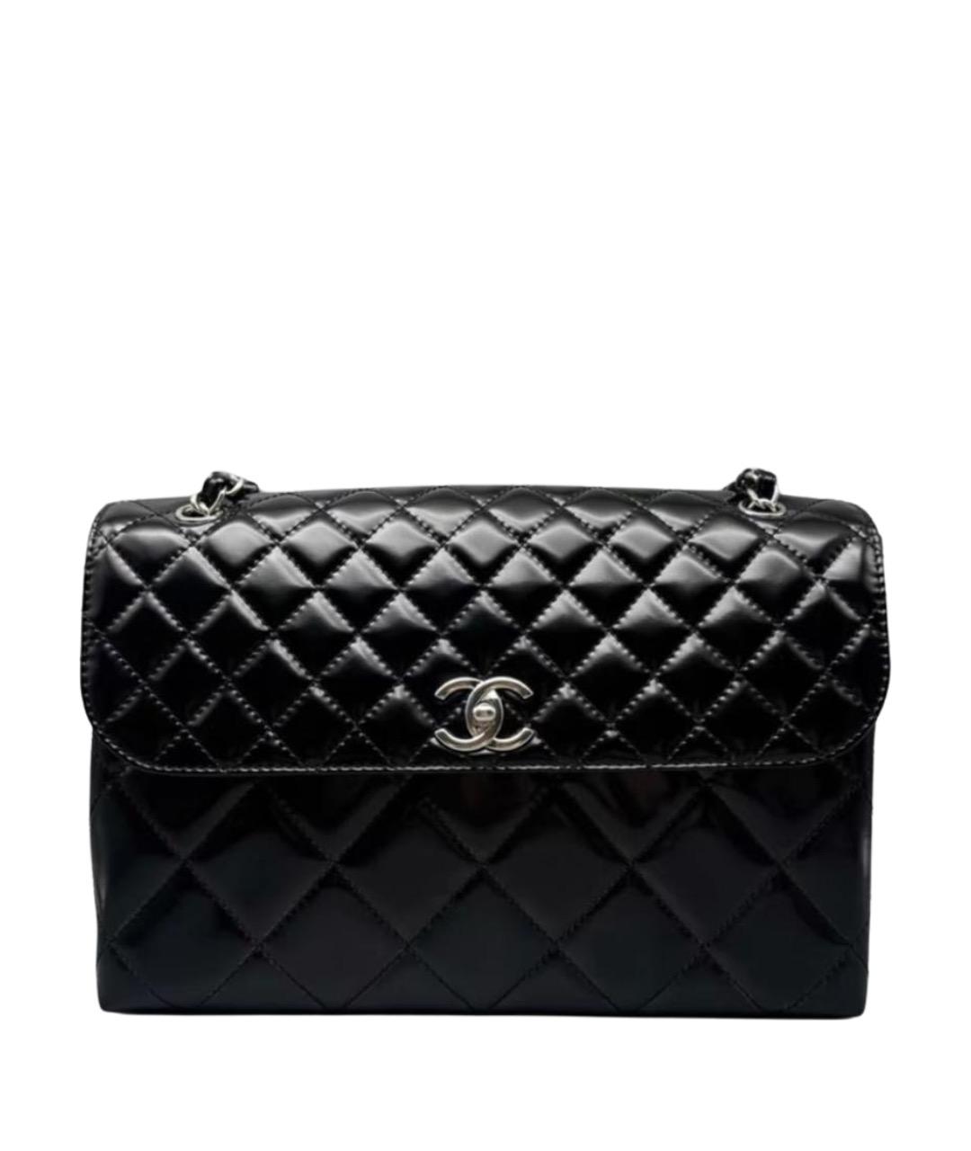 CHANEL Черная кожаная сумка через плечо, фото 1