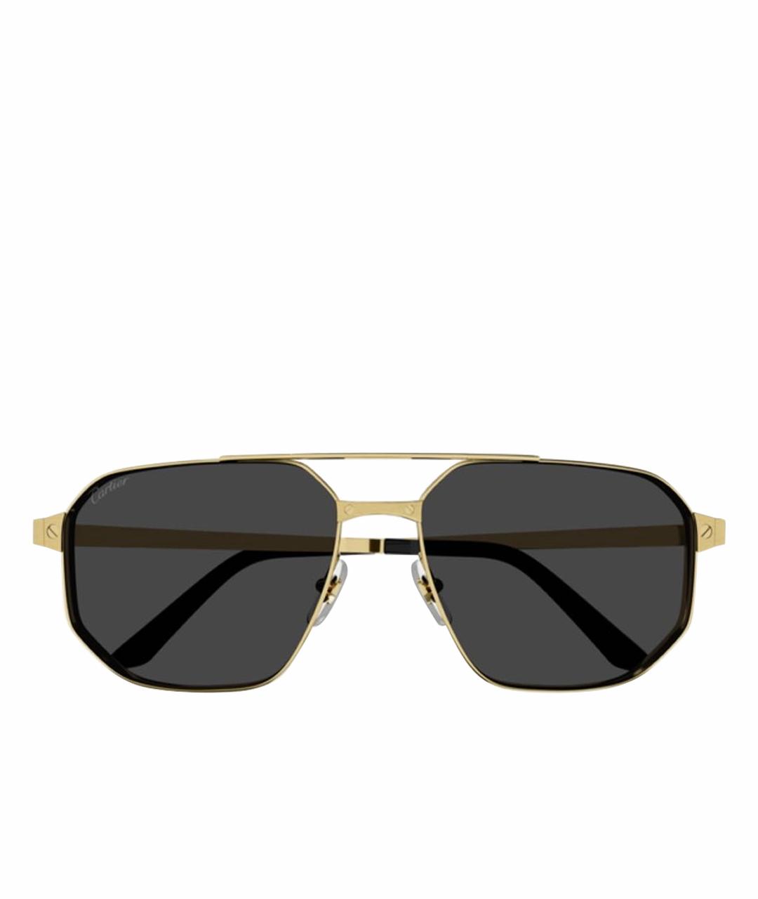 CARTIER Золотые металлические солнцезащитные очки, фото 1