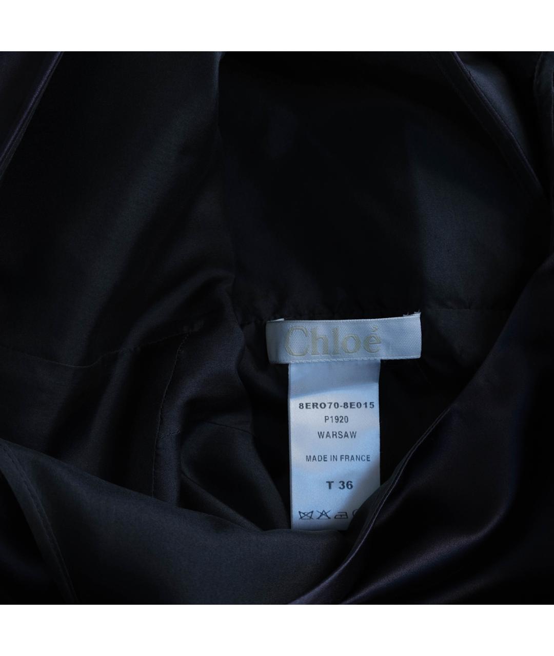 CHLOE Серое шелковое повседневное платье, фото 5