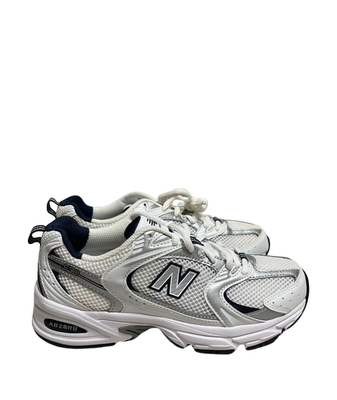 NEW BALANCE Белые текстильные кроссовки, фото 1