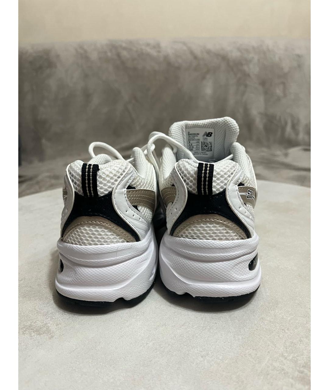 NEW BALANCE Белые текстильные кроссовки, фото 3