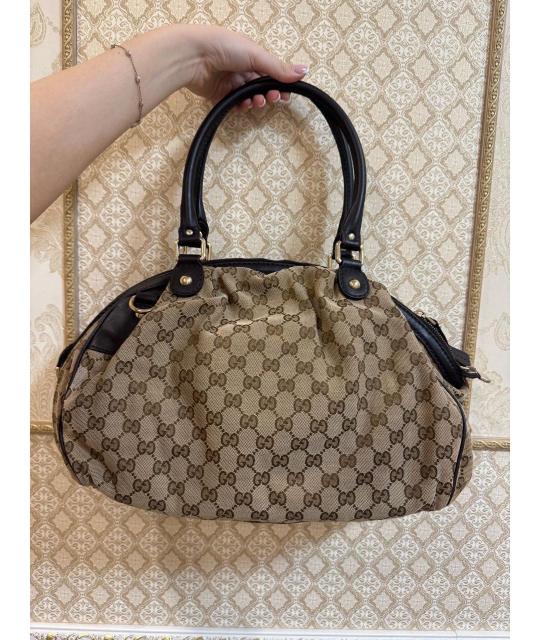 GUCCI Бежевая сумка тоут, фото 3