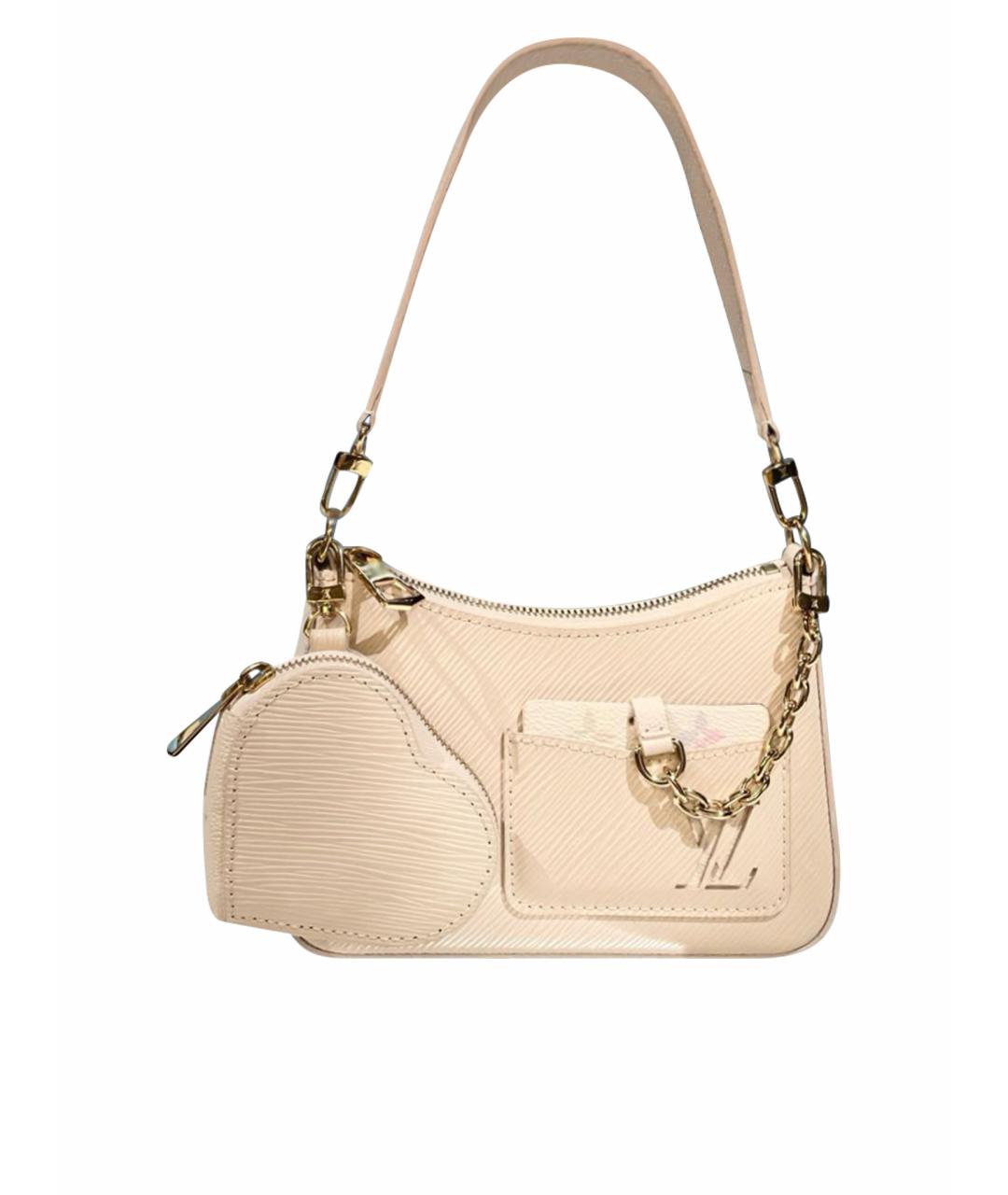 LOUIS VUITTON Белая кожаная сумка через плечо, фото 1