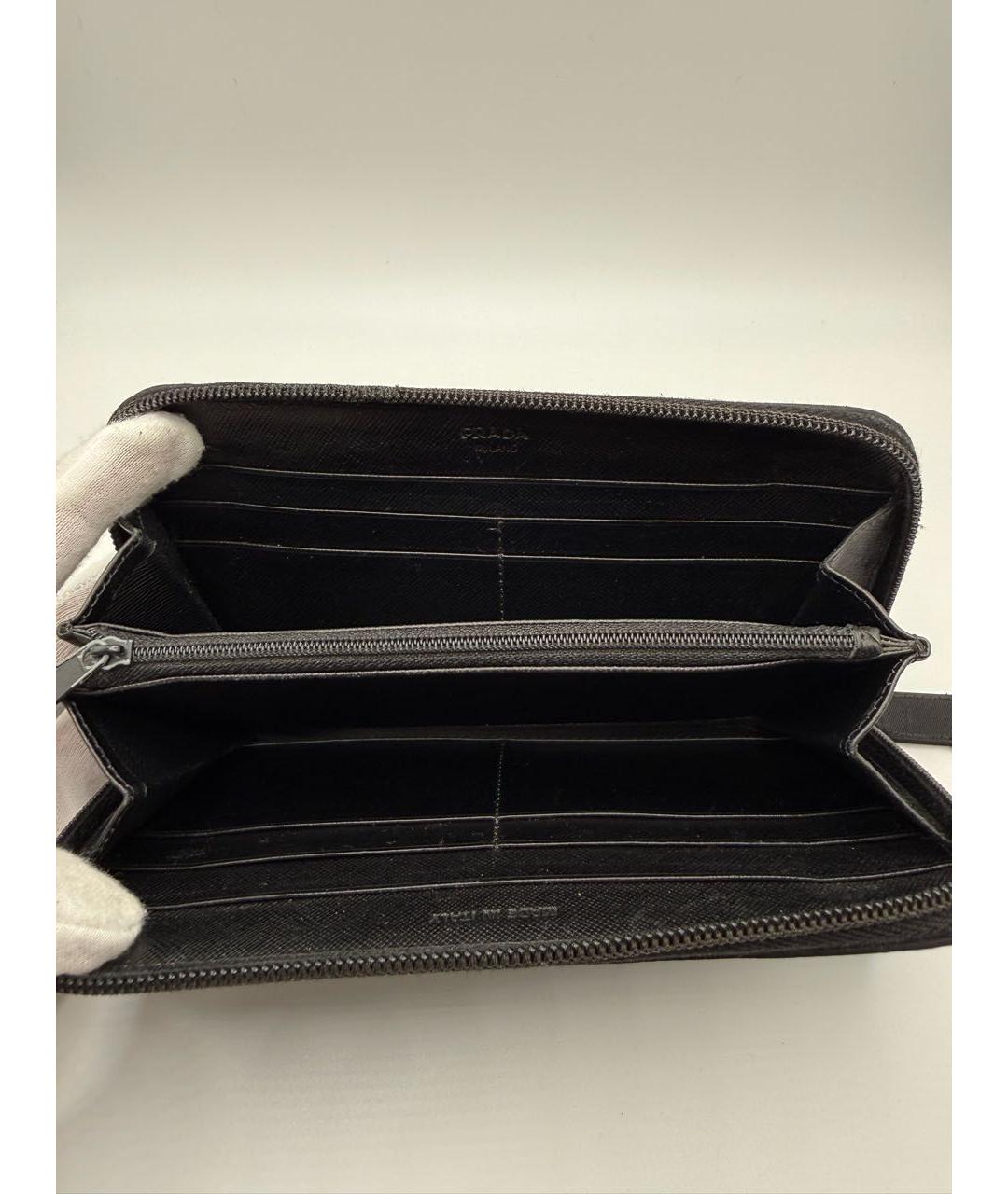 PRADA Черный кошелек, фото 4