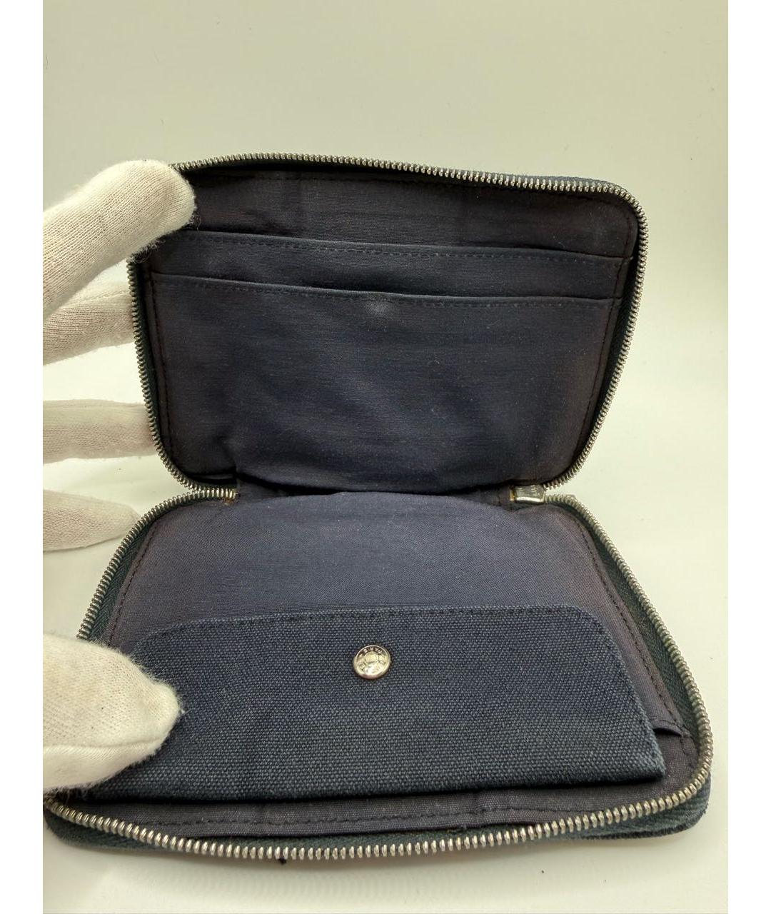 HERMES Темно-синий кошелек, фото 4