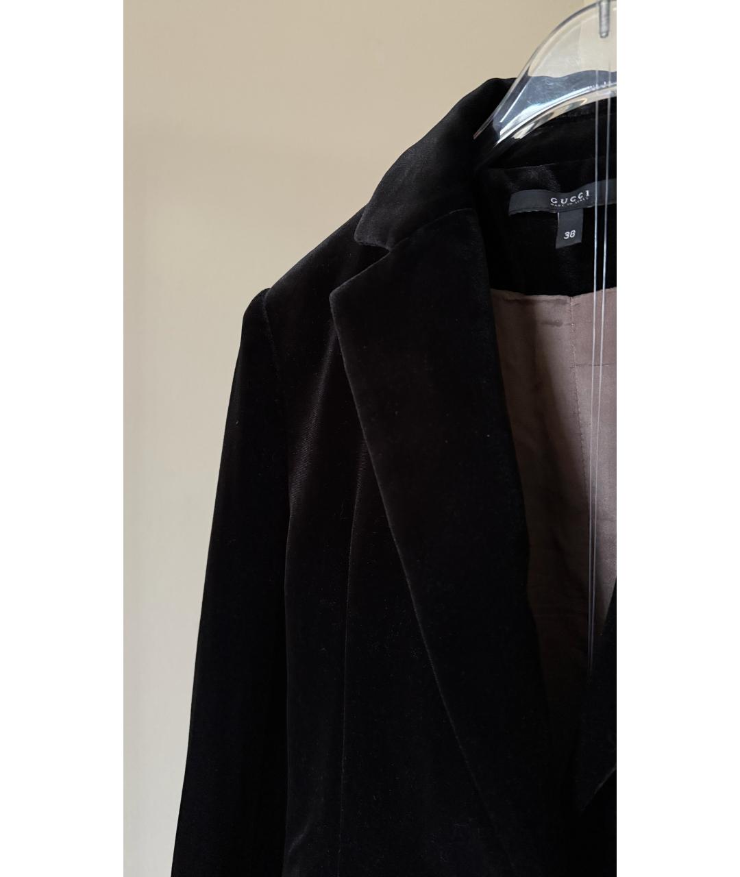 GUCCI Синий бархатный костюм с брюками, фото 3