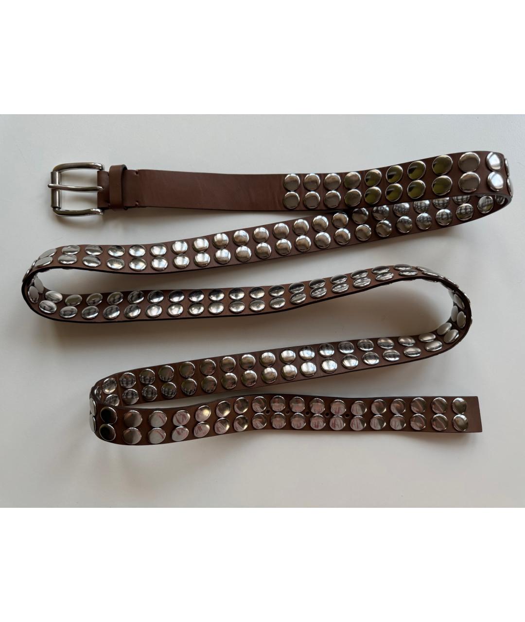 MARNI Коричневый кожаный ремень, фото 6