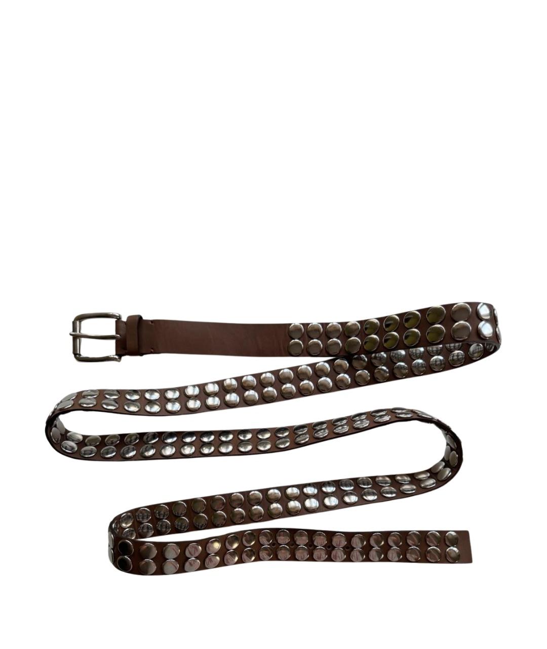 MARNI Коричневый кожаный ремень, фото 1