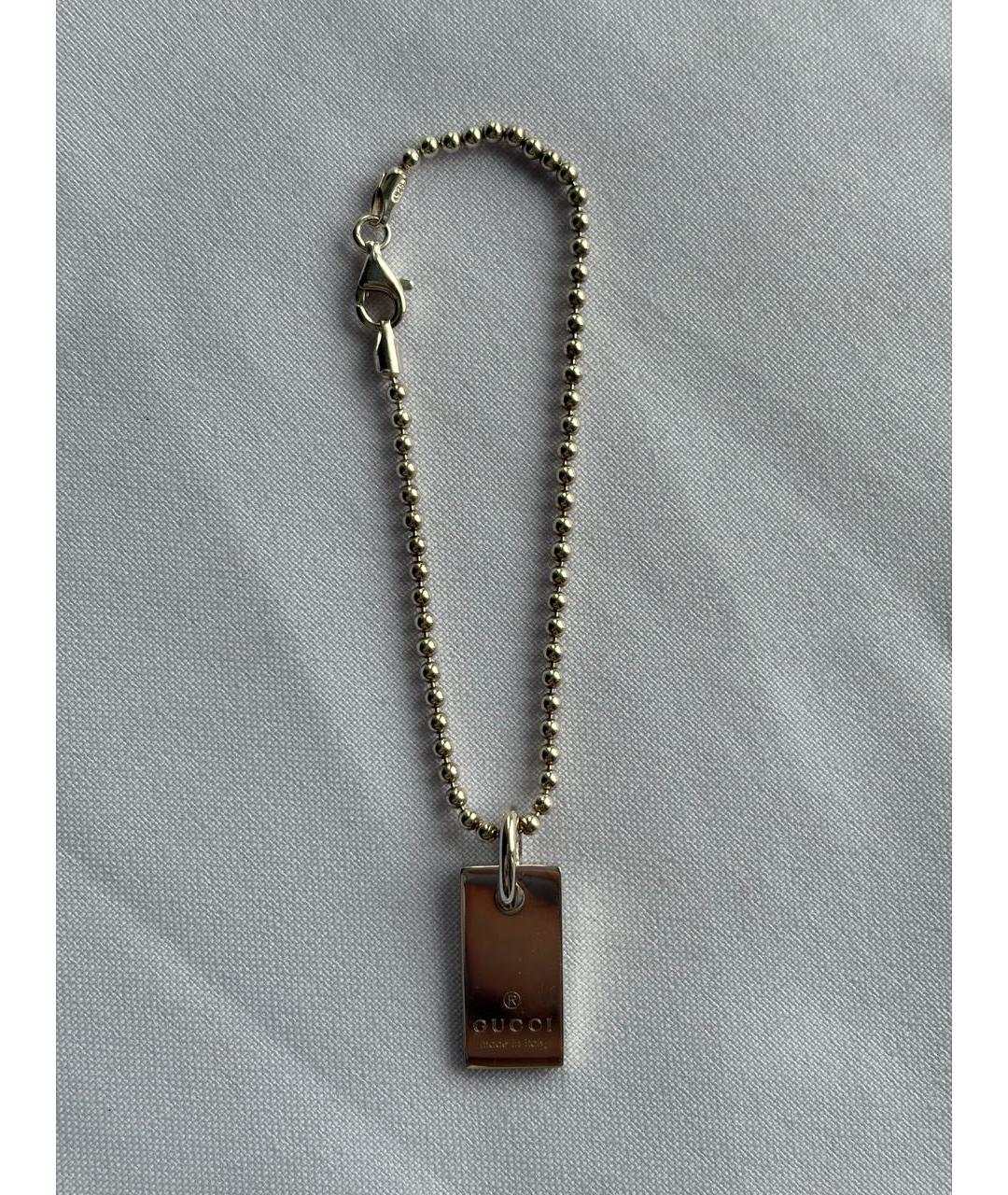 GUCCI Серебрянный серебряный браслет, фото 9