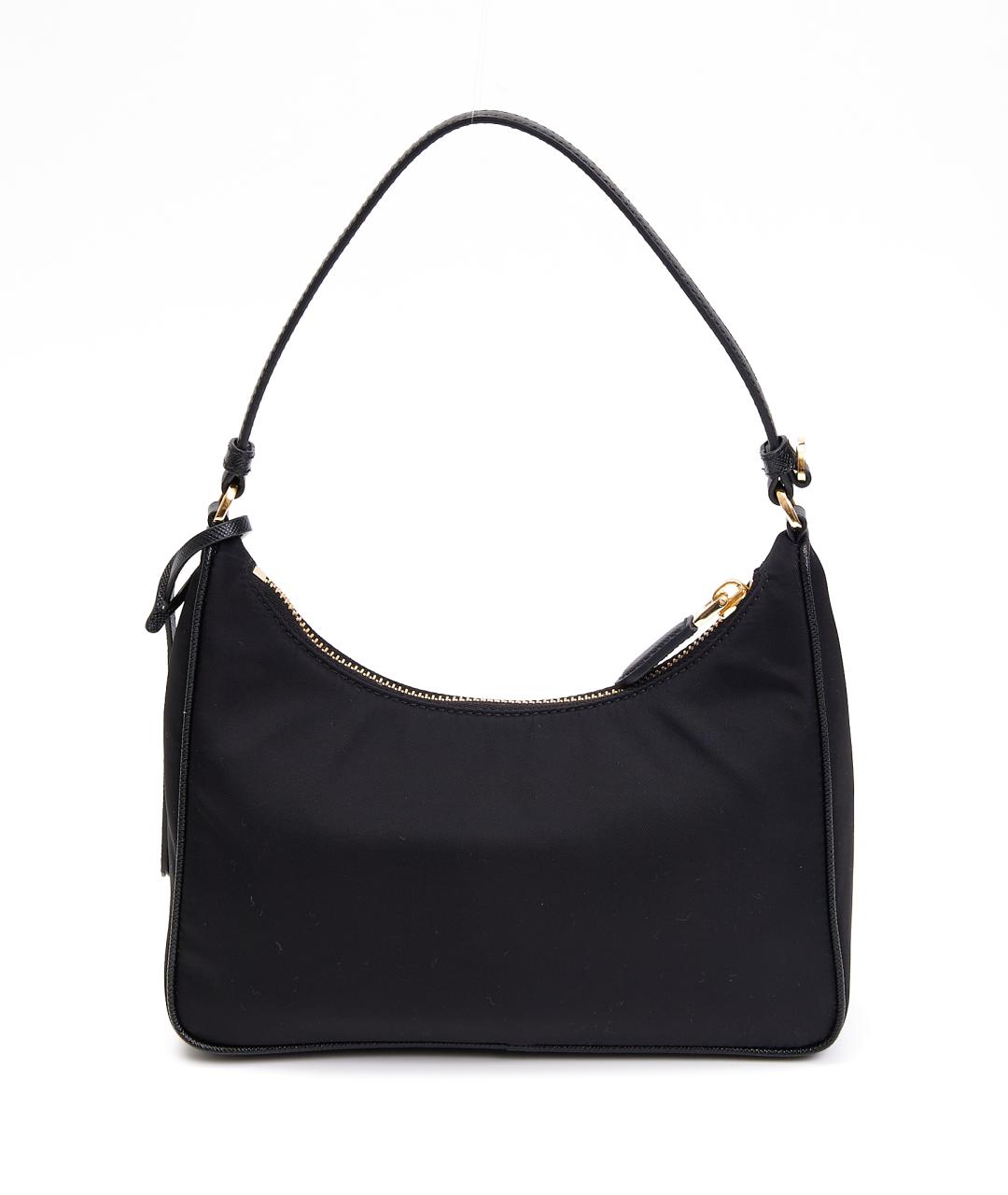 PRADA Черная тканевая сумка с короткими ручками, фото 3