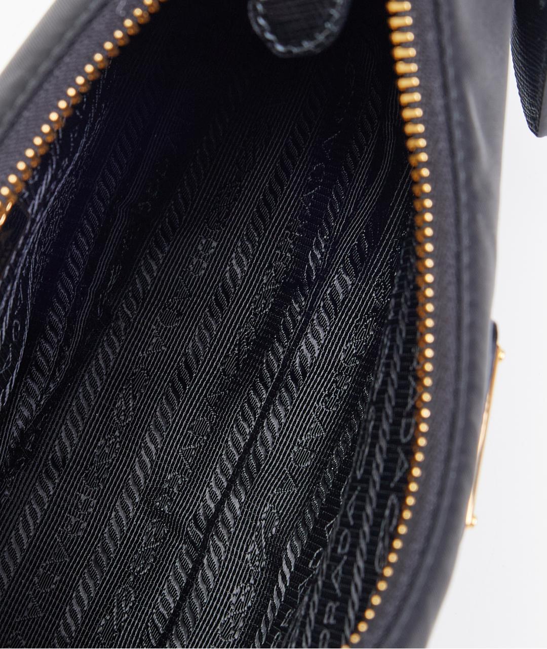 PRADA Черная тканевая сумка с короткими ручками, фото 7