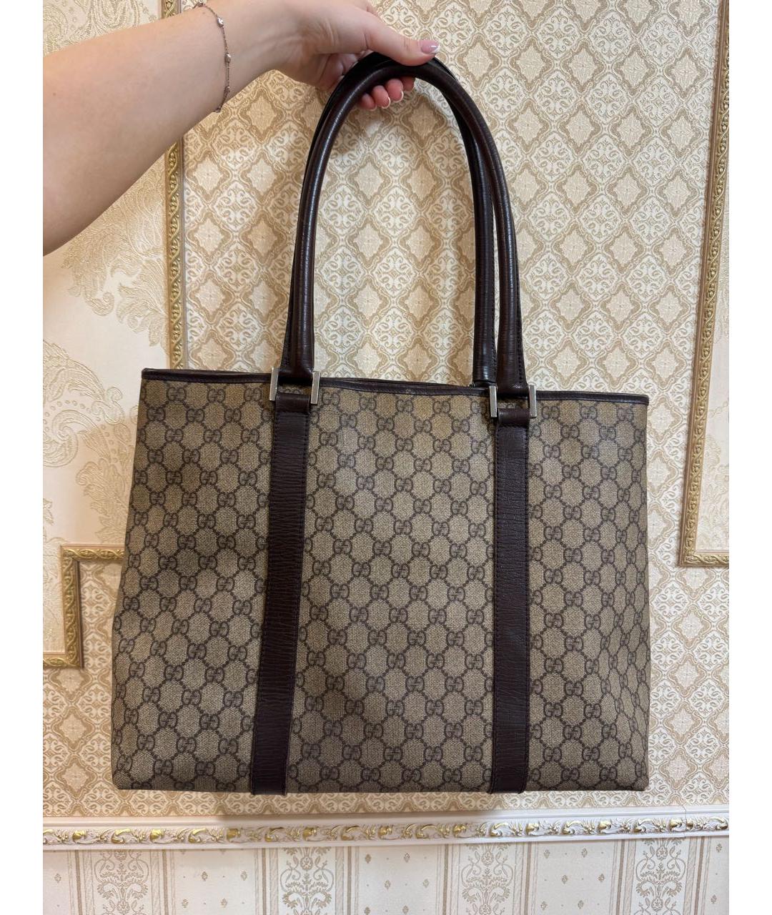 GUCCI Коричневая сумка тоут, фото 3