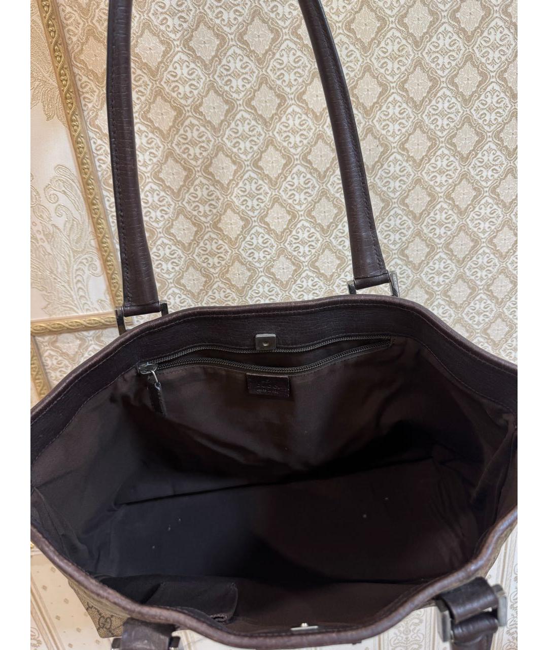 GUCCI Коричневая сумка тоут, фото 4